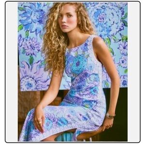 Lilly Pulitzer Marleigh Stretch Maxi Dress in Let It Gogh EUC